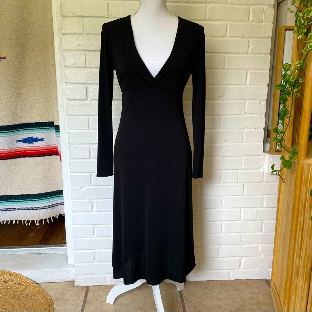 KORS Micheal Kors V-Neck Long Sleeve Maxi Dress Women’s Size 6 Bergdorf Goodman